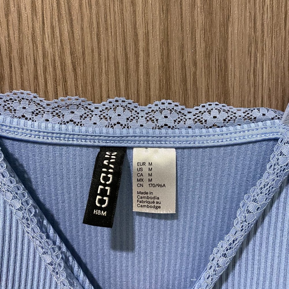 H&M (Divided) Ribbed Lace-Trimmed Dress - Picture 5 of 8